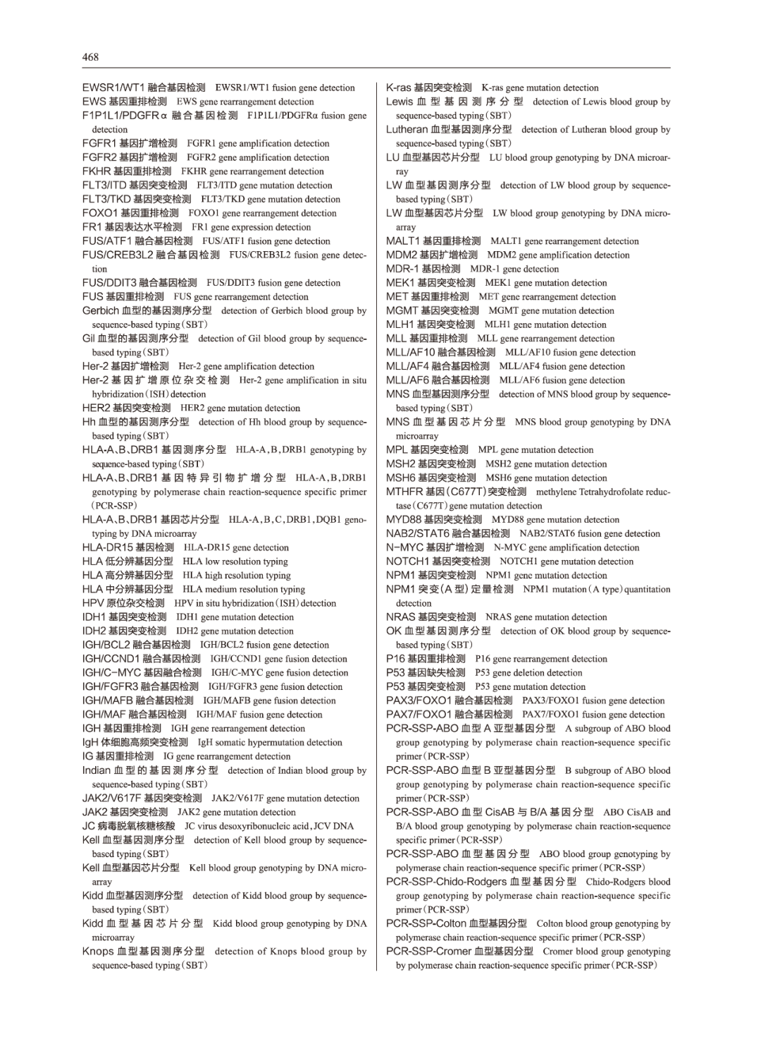 最新！常用臨床醫(yī)學(xué)名詞：醫(yī)學(xué)檢驗(yàn)科（2023年版）